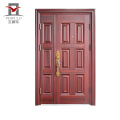 Corrosion copper imitating entry steel door with main gate design